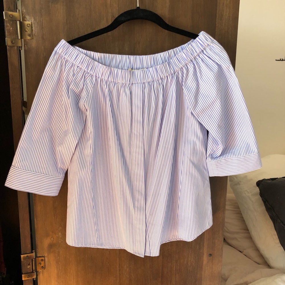 Club Monaco Off Shoulder Striped Top size S